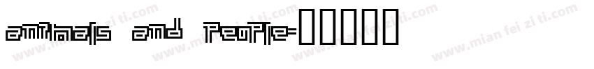 animals and people字体转换